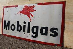 Mobilgas Enamel Advertising Sign Vacuum Oil Company 