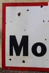 Mobilgas Enamel Advertising Sign Vacuum Oil Company 