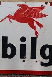 Mobilgas Enamel Advertising Sign Vacuum Oil Company 