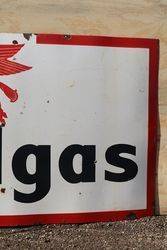 Mobilgas Enamel Advertising Sign Vacuum Oil Company 
