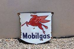 Mobilgas Sheild Enamel Advertising Sign