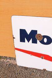 Mobiloil Enamel Advertising Sign