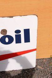 Mobiloil Enamel Advertising Sign