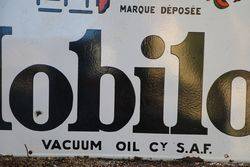 Mobiloil Enamel Advertising Sign 