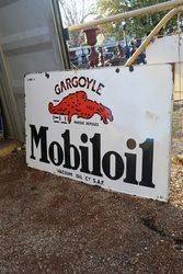 Mobiloil Enamel Advertising Sign 