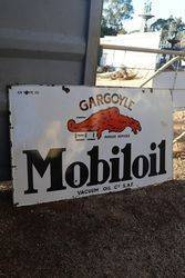 Mobiloil Enamel Advertising Sign 