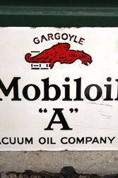 Mobiloil Gargoyle A Enamel Sign