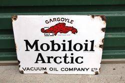 Mobiloil Gargoyle Arctic Enamel Sign