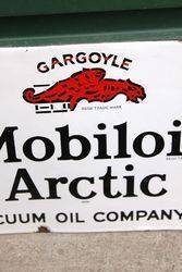Mobiloil Gargoyle Arctic Enamel Sign