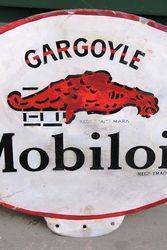 Mobiloil Gargoyle Double Sided Enamel Sign