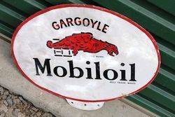 Mobiloil Gargoyle Double Sided Enamel Sign