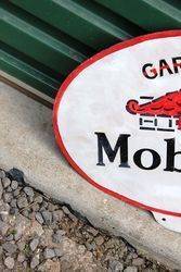 Mobiloil Gargoyle Double Sided Enamel Sign