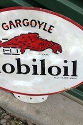 Mobiloil Gargoyle Double Sided Enamel Sign