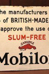 Mobiloil Gargoyle Enamel Advertising Sign 