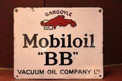 Mobiloil Gargoyle Enamel Advertising Sign 