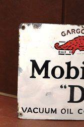 Mobiloil Gargoyle Enamel Advertising Sign 