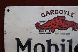 Mobiloil Gargoyle Enamel Advertising Sign 