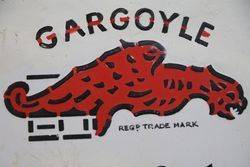 Mobiloil Gargoyle Enamel Advertising Sign 