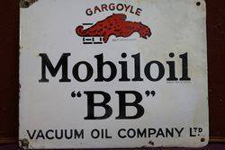 Mobiloil Gargoyle Enamel Advertising Sign 