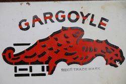 Mobiloil Gargoyle Enamel Advertising Sign 