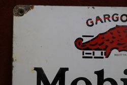 Mobiloil Gargoyle Enamel Advertising Sign 