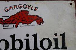 Mobiloil Gargoyle Enamel Advertising Sign 