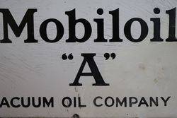 Mobiloil Gargoyle Enamel Advertising Sign 