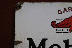 Mobiloil Gargoyle Enamel Advertising Sign 
