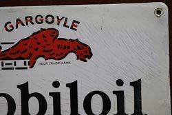 Mobiloil Gargoyle Enamel Advertising Sign 