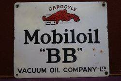 Mobiloil Gargoyle Enamel Advertising Sign 