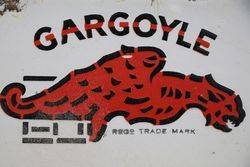 Mobiloil Gargoyle Enamel Advertising Sign 