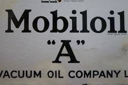 Mobiloil Gargoyle Enamel Advertising Sign 