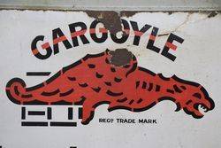 Mobiloil Gargoyle Vacuum Oil Enamel Advertising Sign 