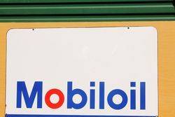 Mobiloil Service Double Sided Enamel Advertising Sign