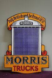 Morris Trucks Double Sided Enamel Advertising Sign  