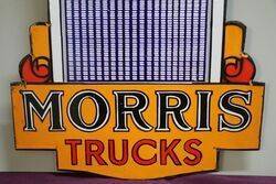 Morris Trucks Double Sided Enamel Advertising Sign  