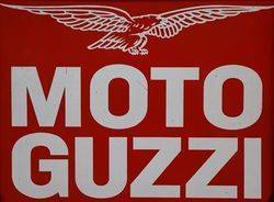 Moto Guzzi Double Sided Enamel Advertising Sign 