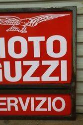 Moto Guzzi Double Sided Enamel Advertising Sign 