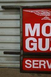 Moto Guzzi Double Sided Enamel Advertising Sign 