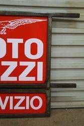 Moto Guzzi Double Sided Enamel Advertising Sign 