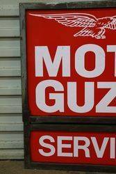 Moto Guzzi Double Sided Enamel Advertising Sign 