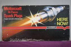 Motorcraft HiThem Spark Plugs Cardboard Advertising Sign 