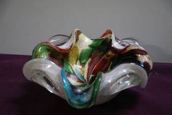 Murano Vintage Multi Colour Glass Bowl  