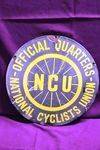 NCU National Cyclists Union Enamel Sign