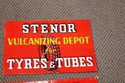 Near Mint Stenor Tyres and tubes Tin Advertising Signs