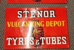 Near Mint Stenor Tyres and tubes Tin Advertising Signs