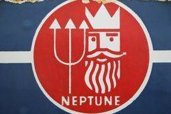 Neptune Motor Oil Enamel Advertising Sign  