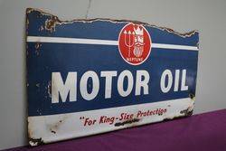 Neptune Motor Oil Enamel Advertising Sign  