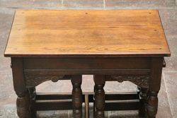 Nest Of 3 Oak Tables 