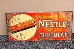 Nestle Embossed Tin Advertising Sign